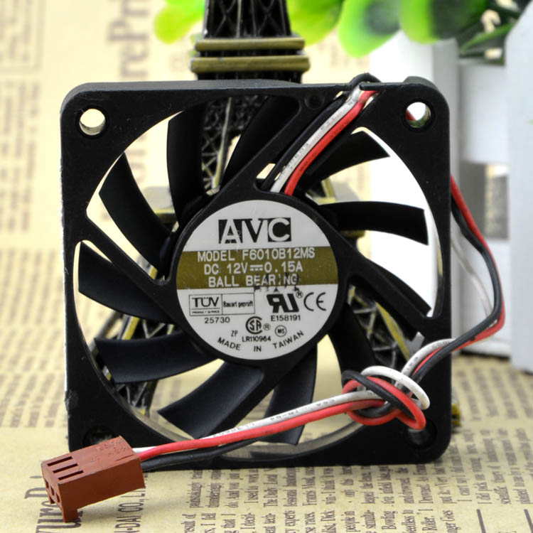 Original AVC F6010B12MS Cooling Fan 12V 0.15A 1.8W 3wires F6010B12MS Fans